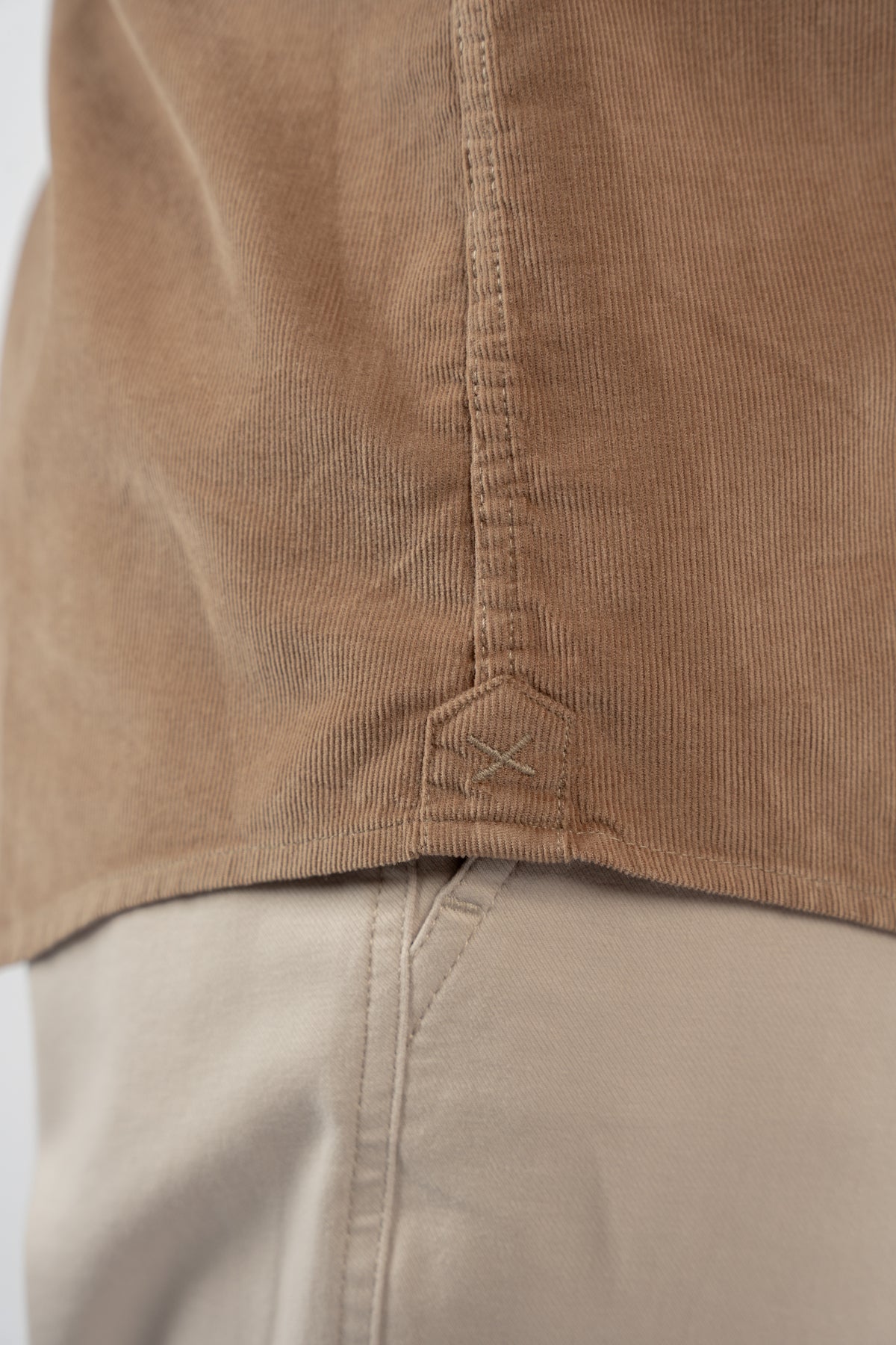 BEIGE VELVET SHIRT