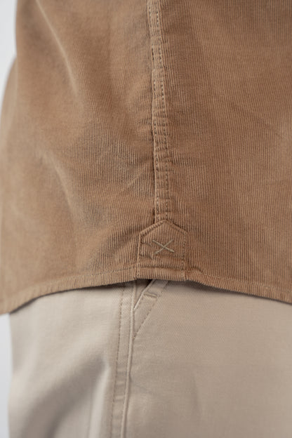 BEIGE VELVET SHIRT