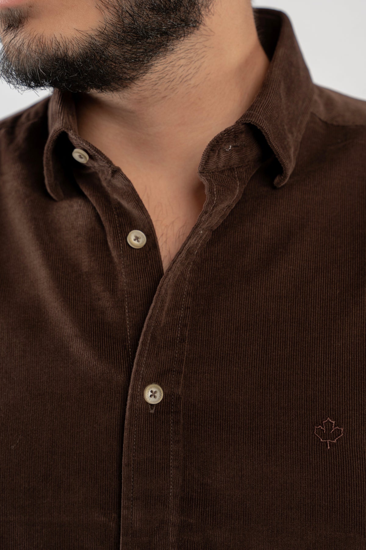 BROWN VELVET SHIRT