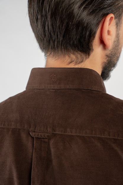 BROWN VELVET SHIRT