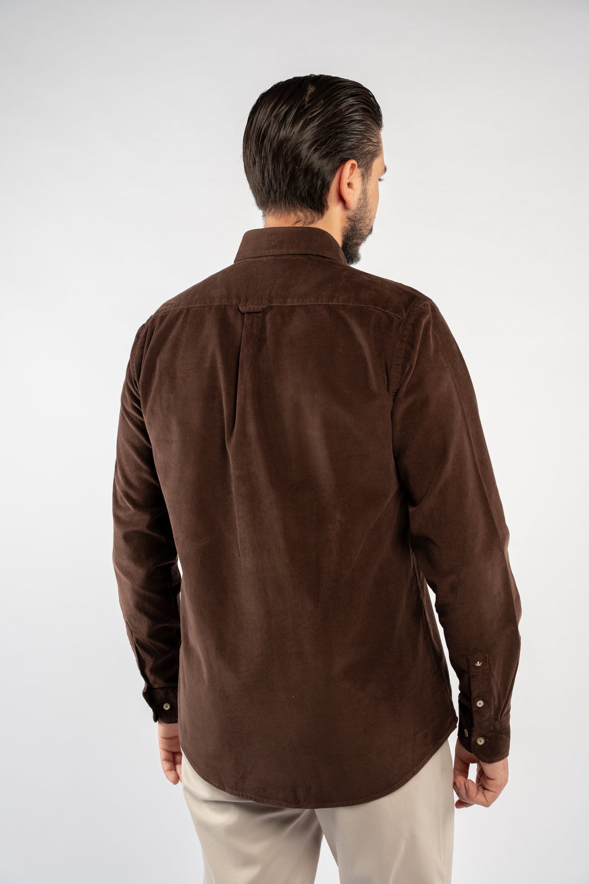 BROWN VELVET SHIRT