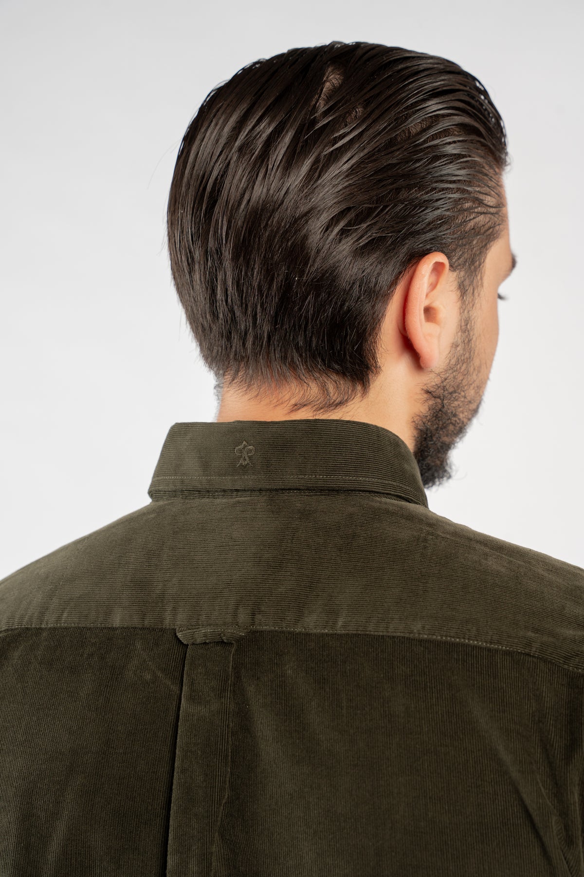 OLIVE VELVET SHIRT