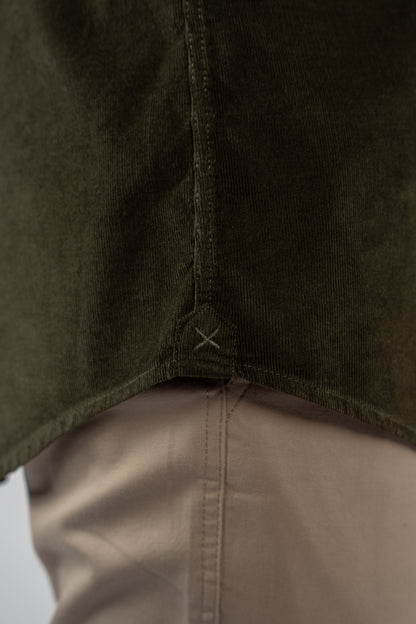 OLIVE VELVET SHIRT