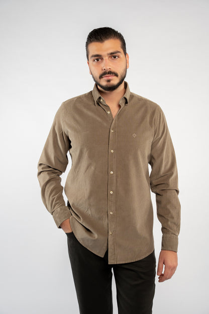 COFFEE VELVET SHIRT