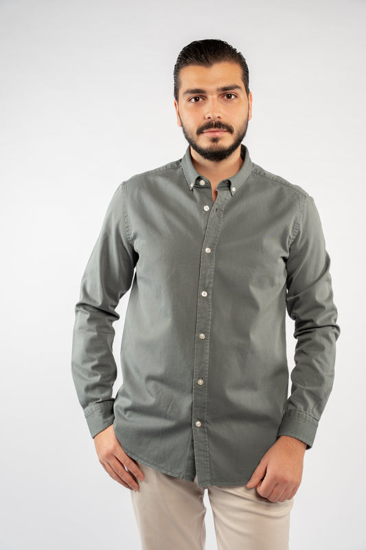 SMOKED THICK COTTON SHIRT
