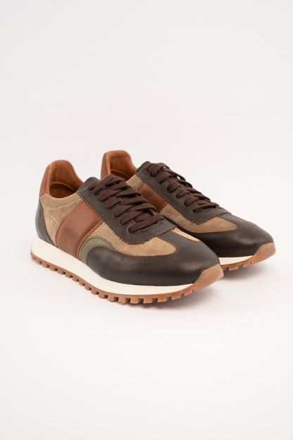 BROWN MIXED COLOR SNEAKER