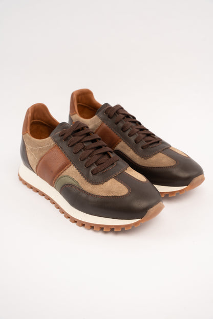 BROWN MIXED COLOR SNEAKER