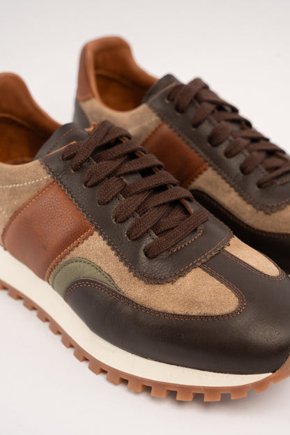 BROWN MIXED COLOR SNEAKER