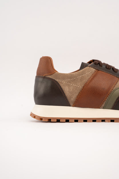 BROWN MIXED COLOR SNEAKER