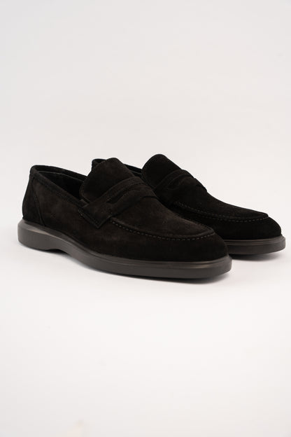 BLACK ELEGANT SUEDE LOAFER