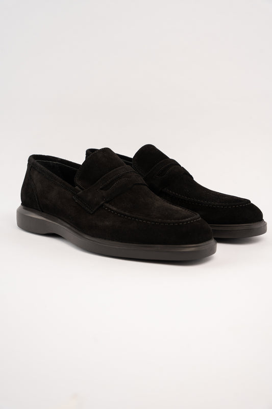 BLACK ELEGANT SUEDE LOAFER