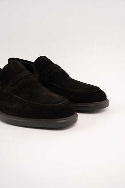 BLACK ELEGANT SUEDE LOAFER