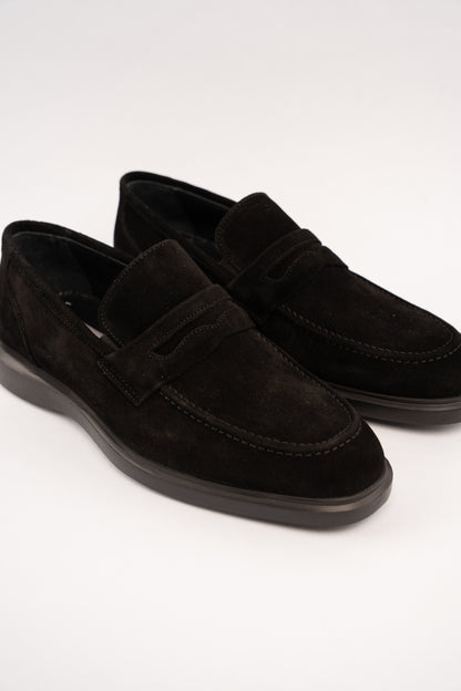 BLACK ELEGANT SUEDE LOAFER