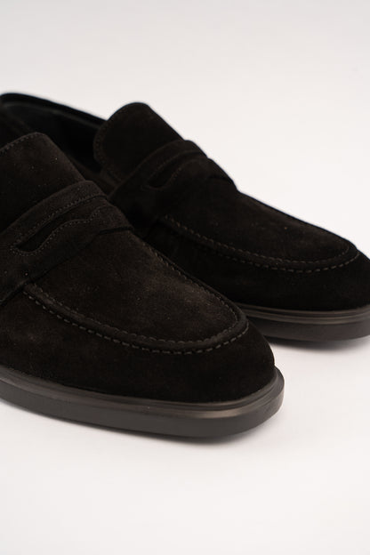 BLACK ELEGANT SUEDE LOAFER