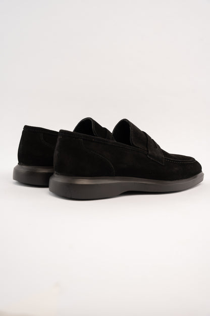 BLACK ELEGANT SUEDE LOAFER