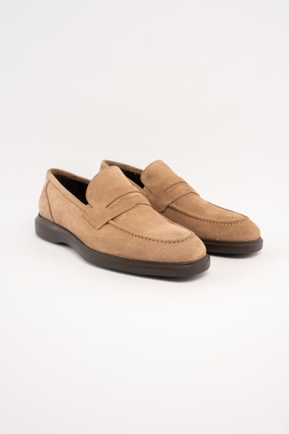 BEIGE ELEGANT SUEDE LOAFER