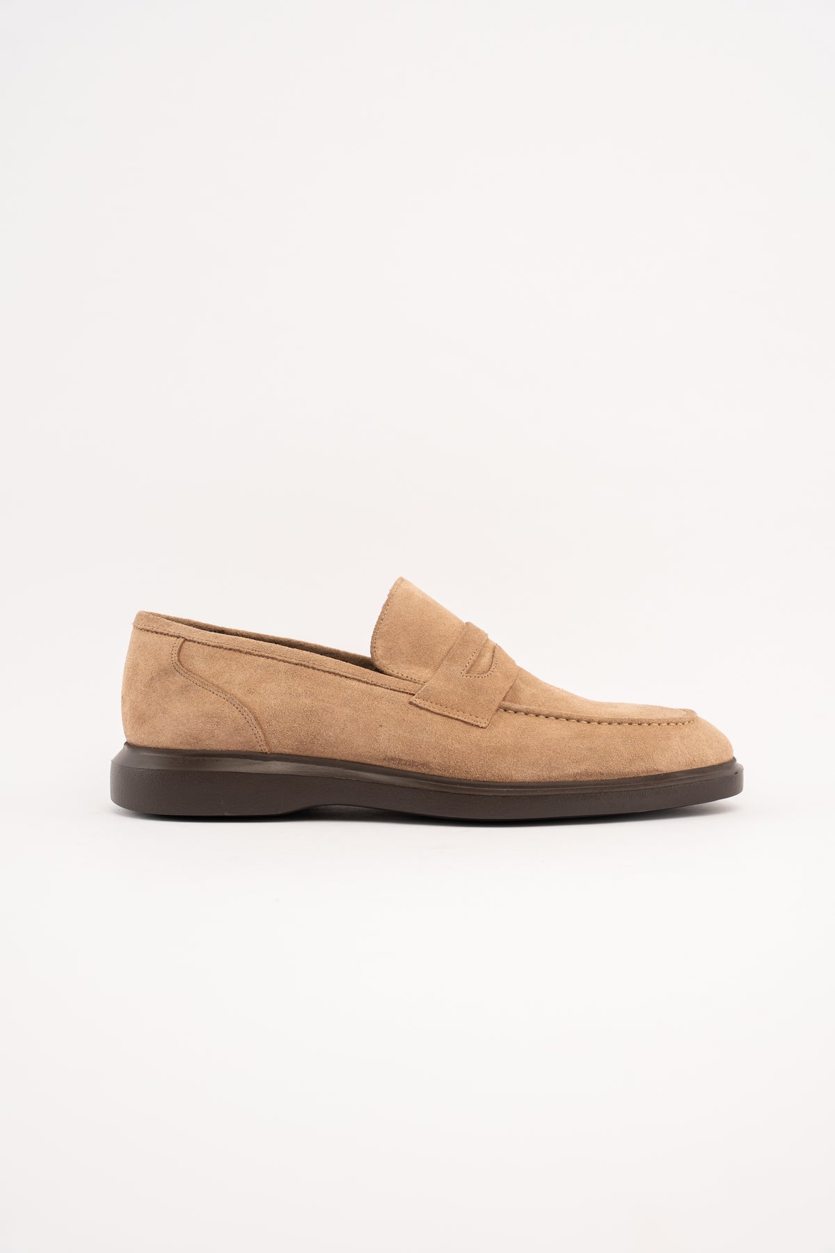 BEIGE ELEGANT SUEDE LOAFER