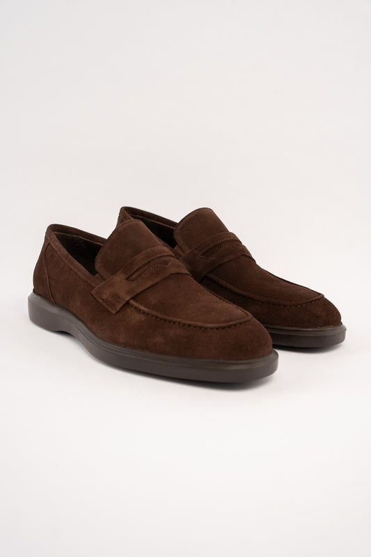 BROWN ELEGANT SUEDE LOAFER