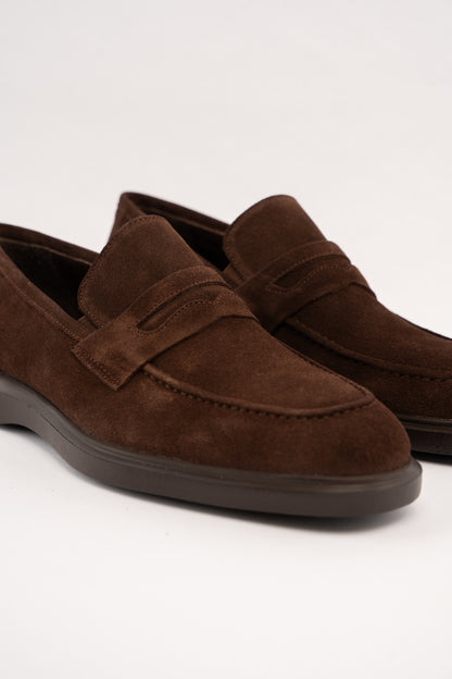 BROWN ELEGANT SUEDE LOAFER