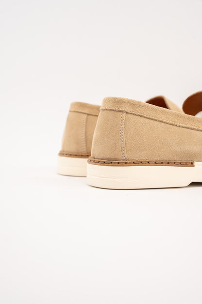BEIGE HERITAGE SUEDE LOAFER