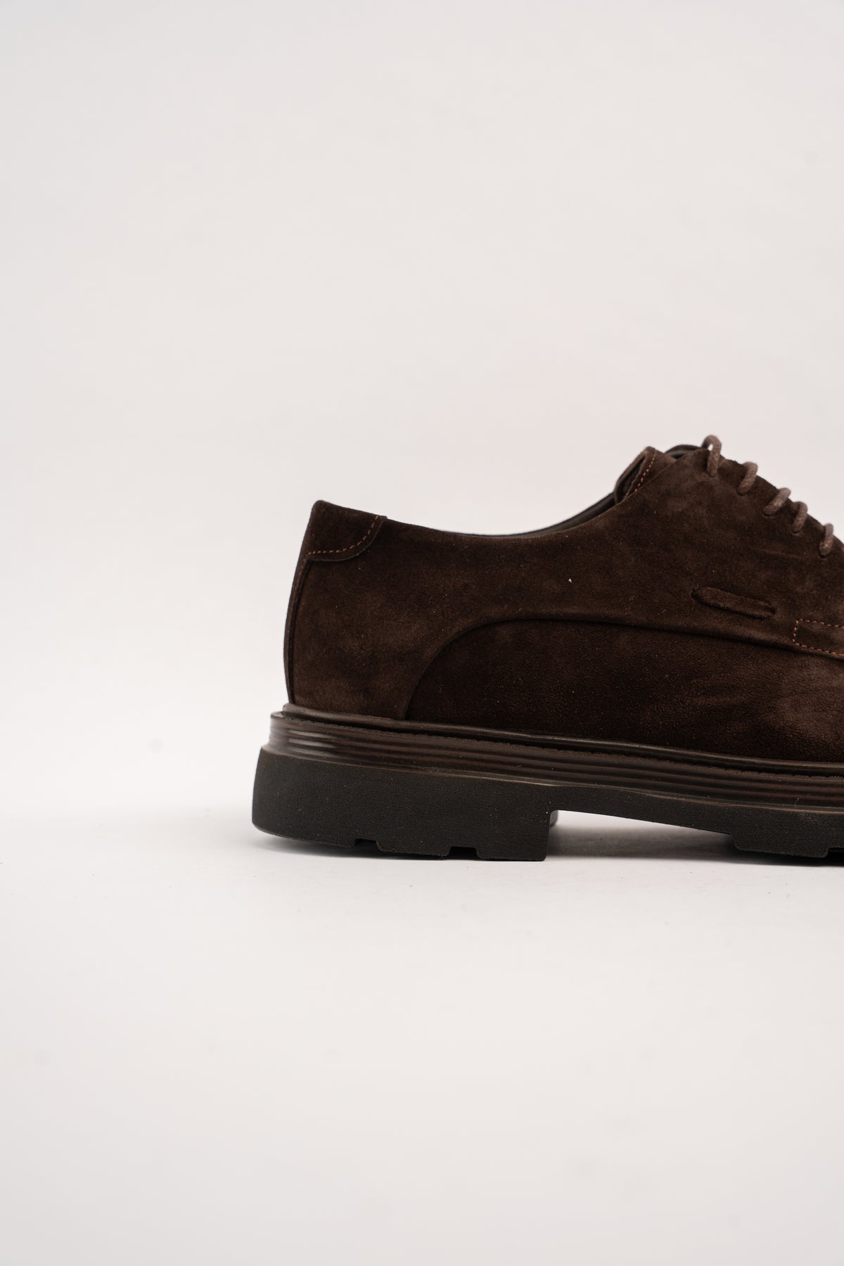 BROWN SUEDE DERBY SHOE