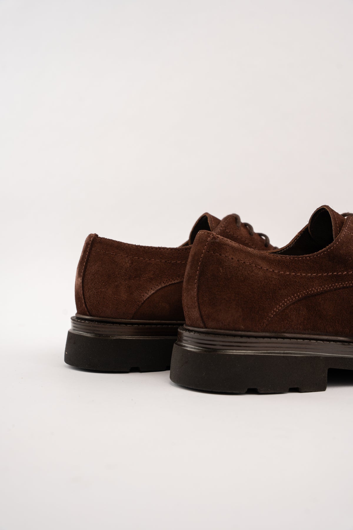 BROWN SUEDE HALF BROGUE
