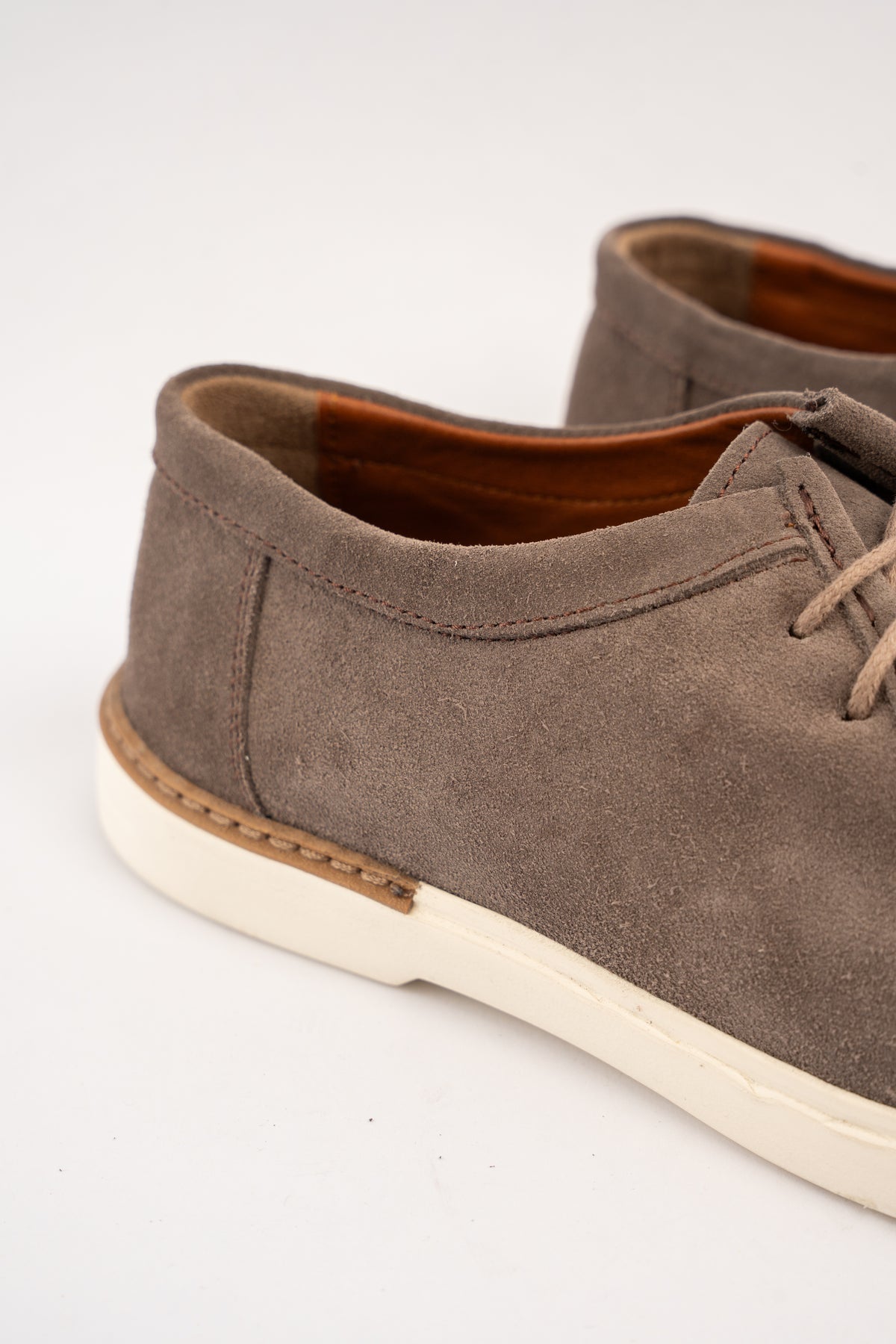 MOCHA SUEDE LEATHER MOC TOE SHOE