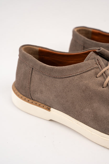 MOCHA SUEDE LEATHER MOC TOE SHOE