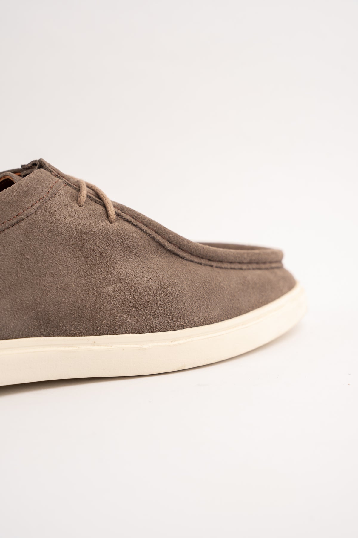 MOCHA SUEDE LEATHER MOC TOE SHOE