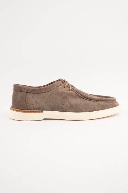 MOCHA SUEDE LEATHER MOC TOE SHOE