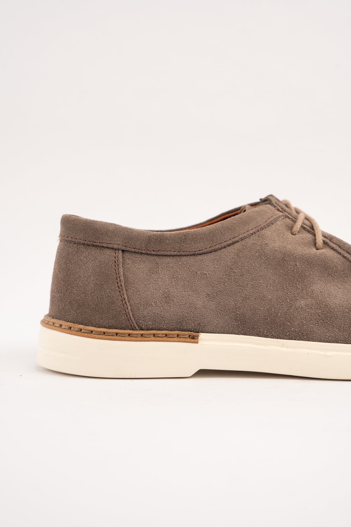 MOCHA SUEDE LEATHER MOC TOE SHOE