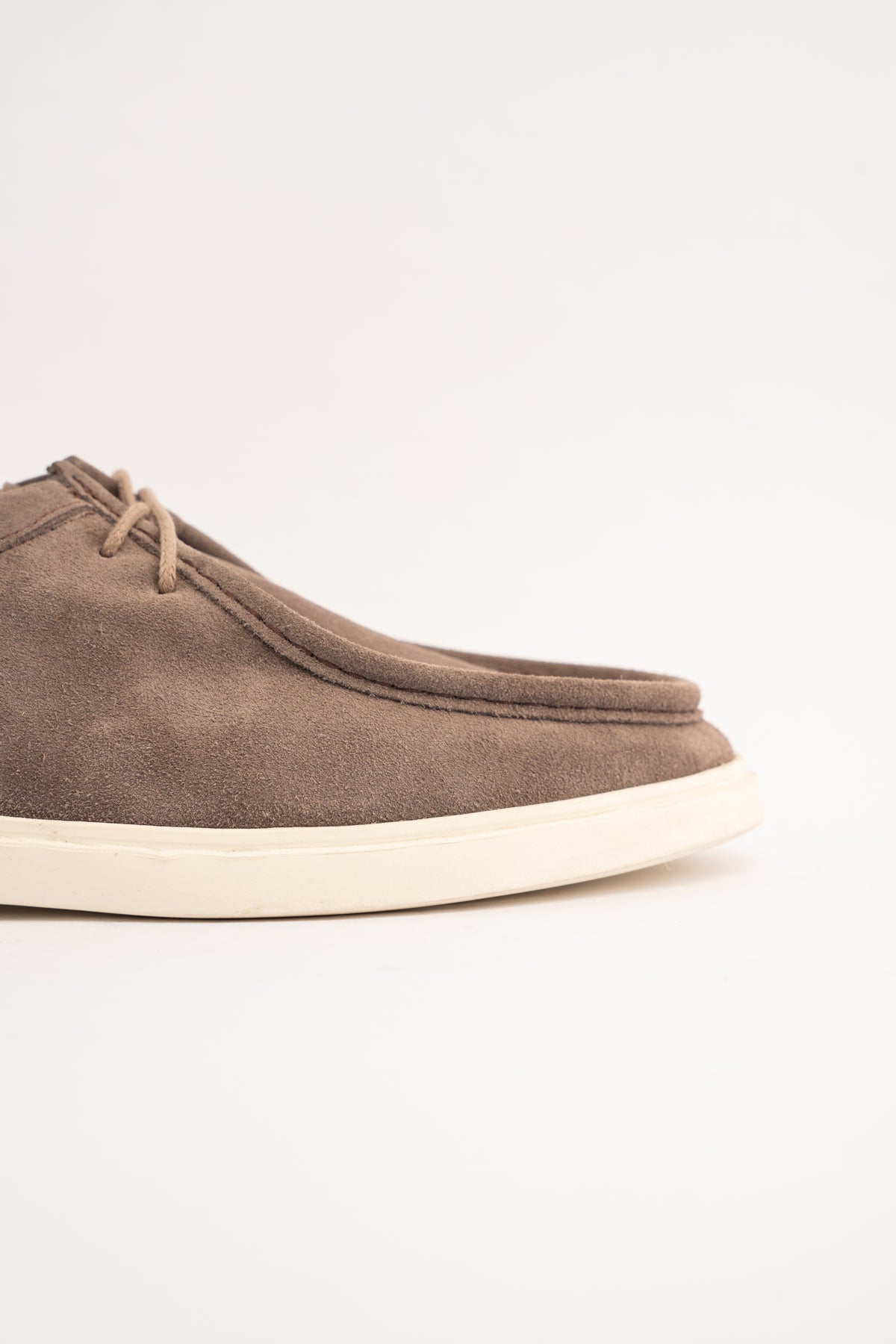 MOCHA SUEDE LEATHER MOC TOE SHOE