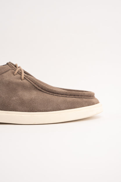 MOCHA SUEDE LEATHER MOC TOE SHOE