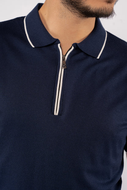 INDEGO WHITE LINE POLO