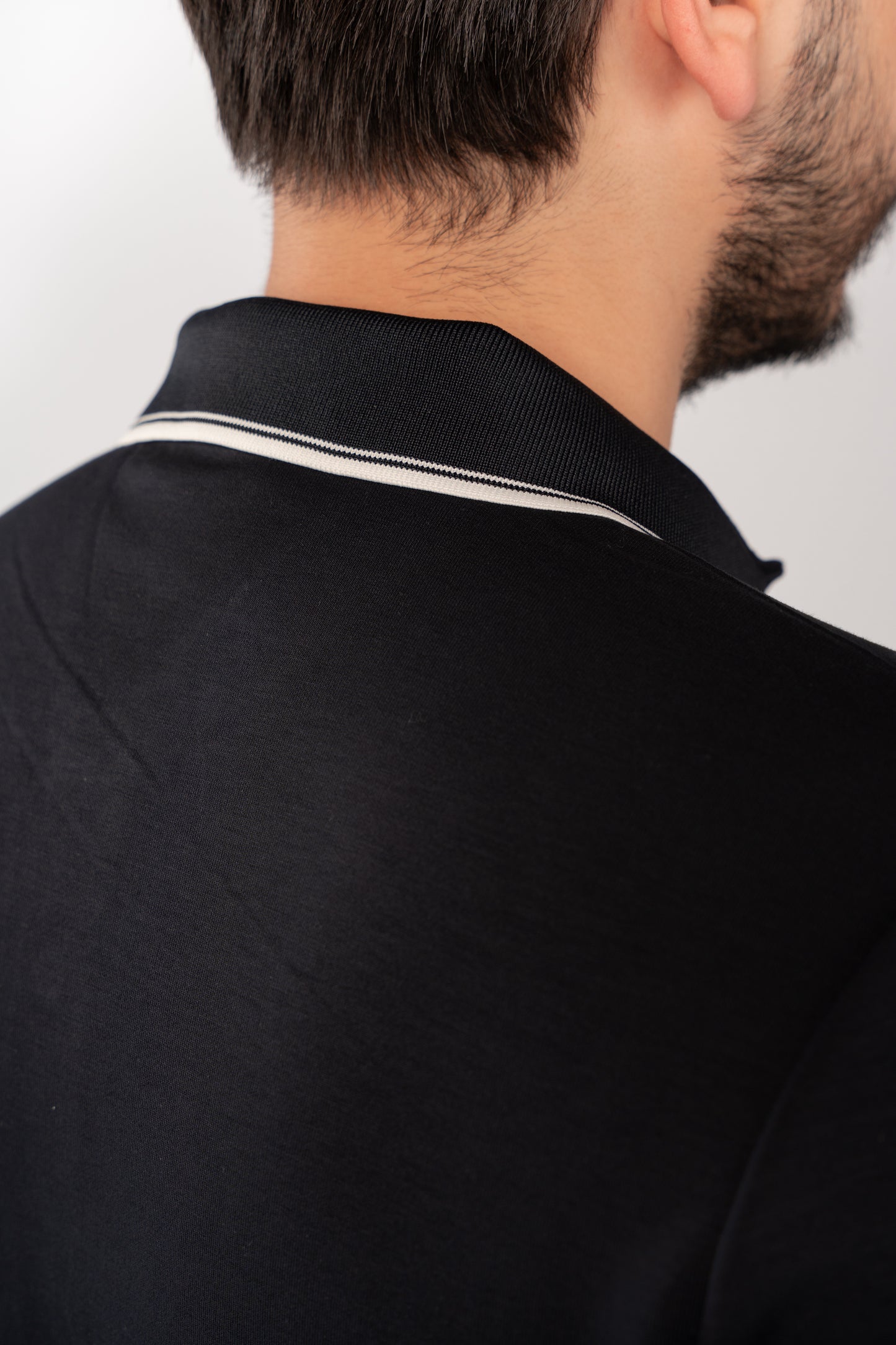 NAVY CLIP BUTTON POLO