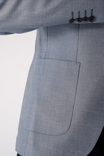 NAVY MINIMAL ZIGZAG BLAZER