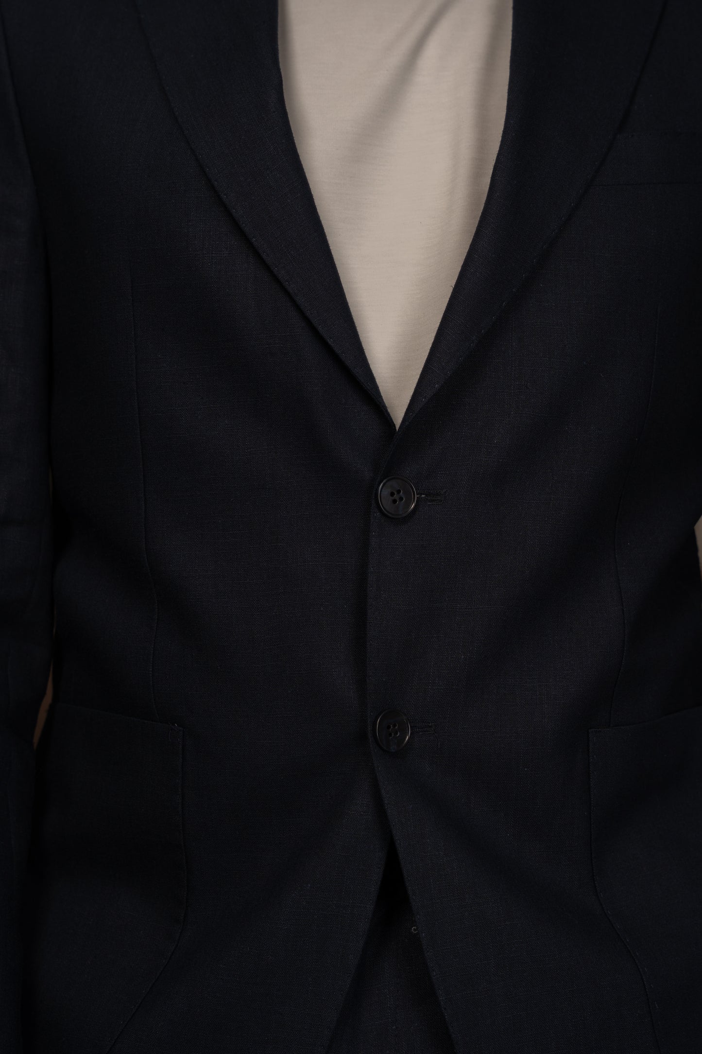 NAVY CASUAL LINEN SUIT