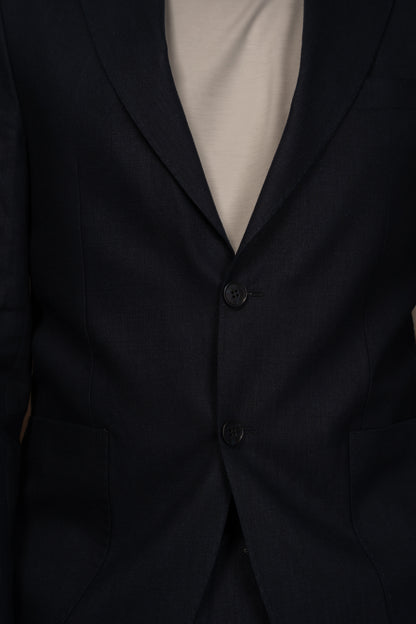 NAVY CASUAL LINEN SUIT