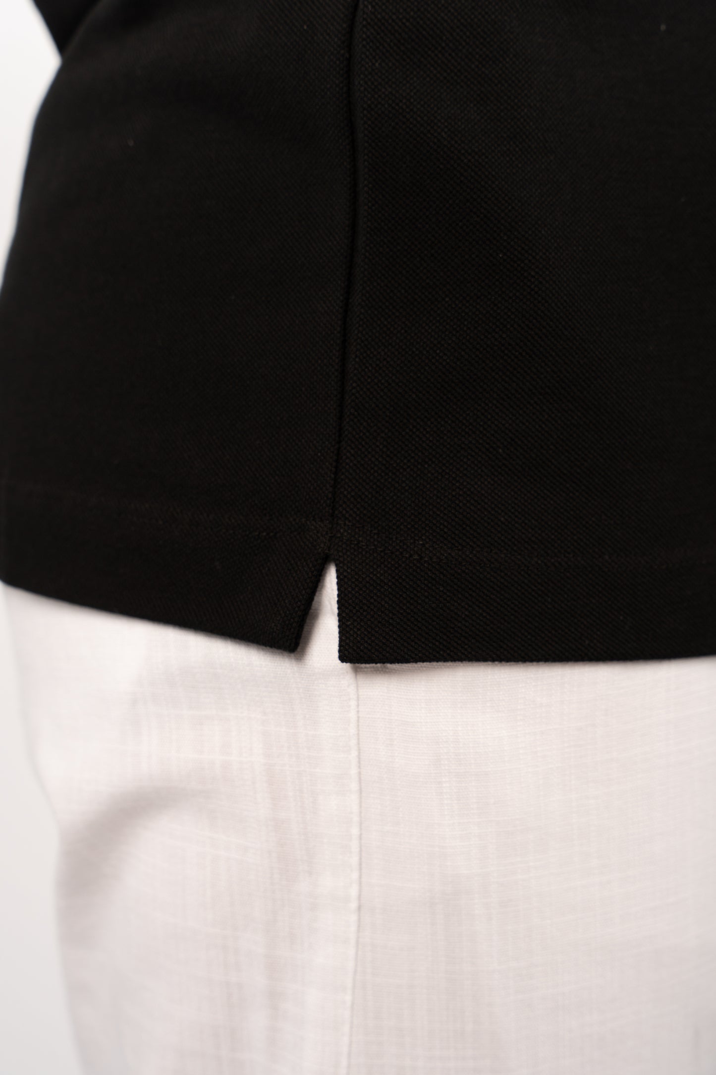 BLACK CASUAL BUTTON POLO