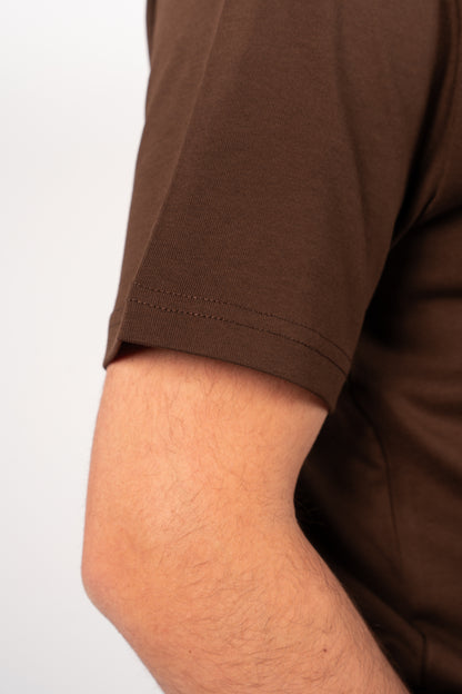 BROWN TENNIS THICK TSHIRT