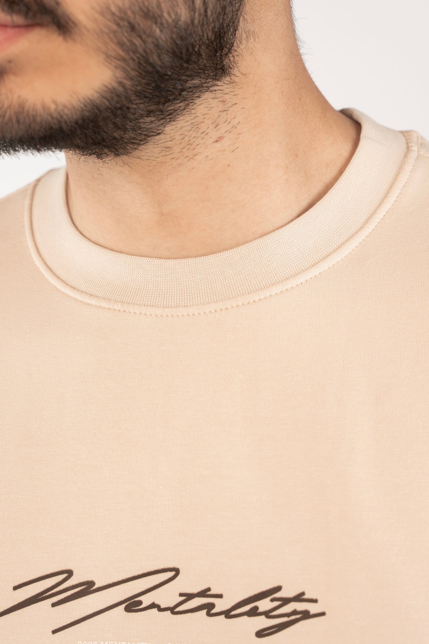 BEIGE MENTALITY RELAXED TSHIRT