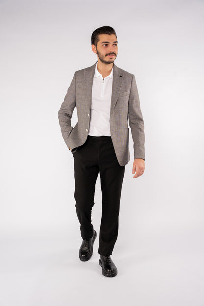 BLACK URBAN GRID BLAZER