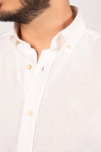 WHITE LINEN SHIRT