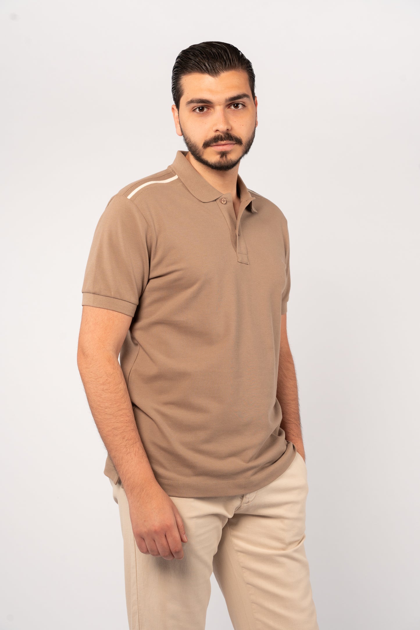 MOCHA CASUAL BUTTON POLO