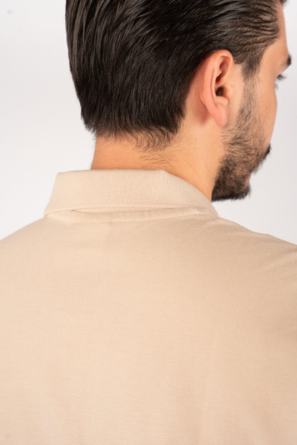 BEIGE MINIMAL PALM POLO