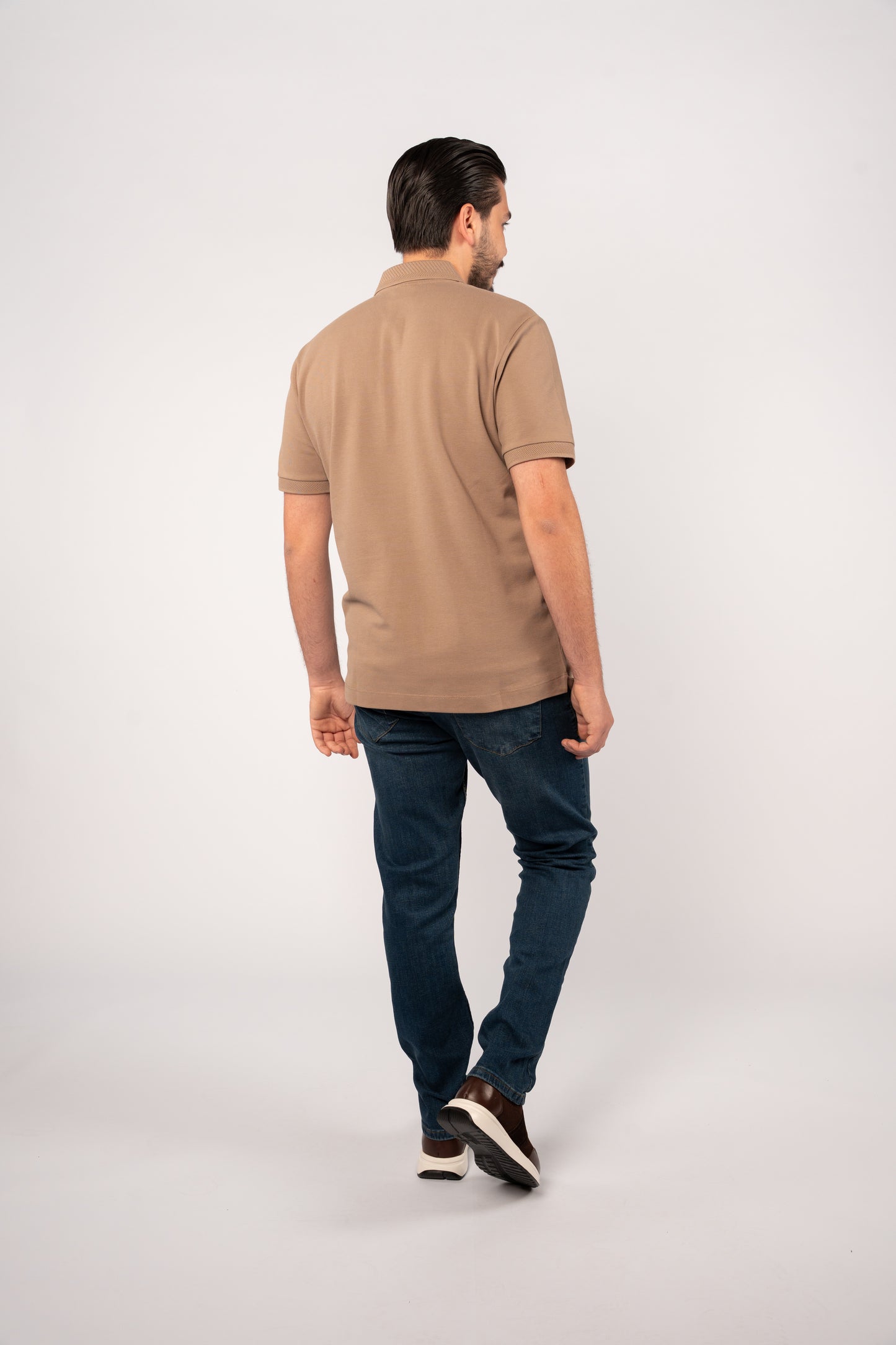 BEIGE CASUAL BUTTON POLO