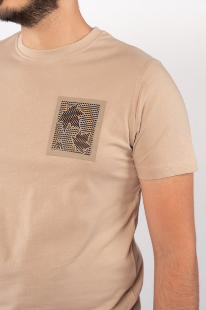 BEIGE LEAF TSHIRT