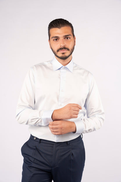 BLUE CLASSIC SHIRT 100% COTTON