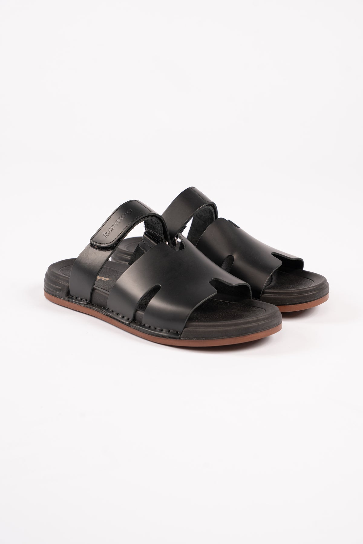 BLACK 100% LEATHER SLIPPERS