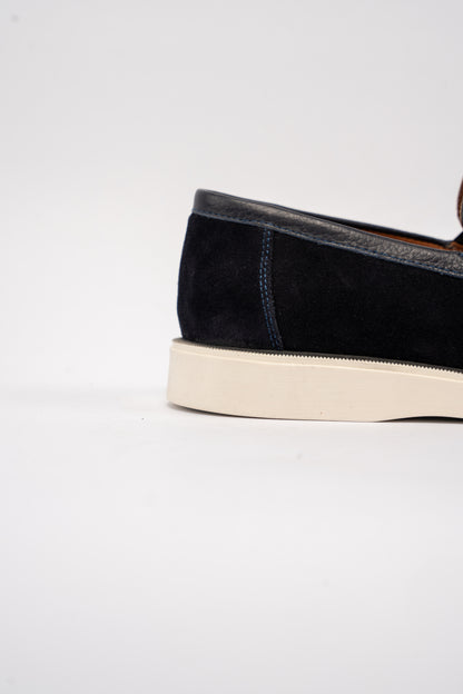 NAVY MIXED PENNY LOAFER